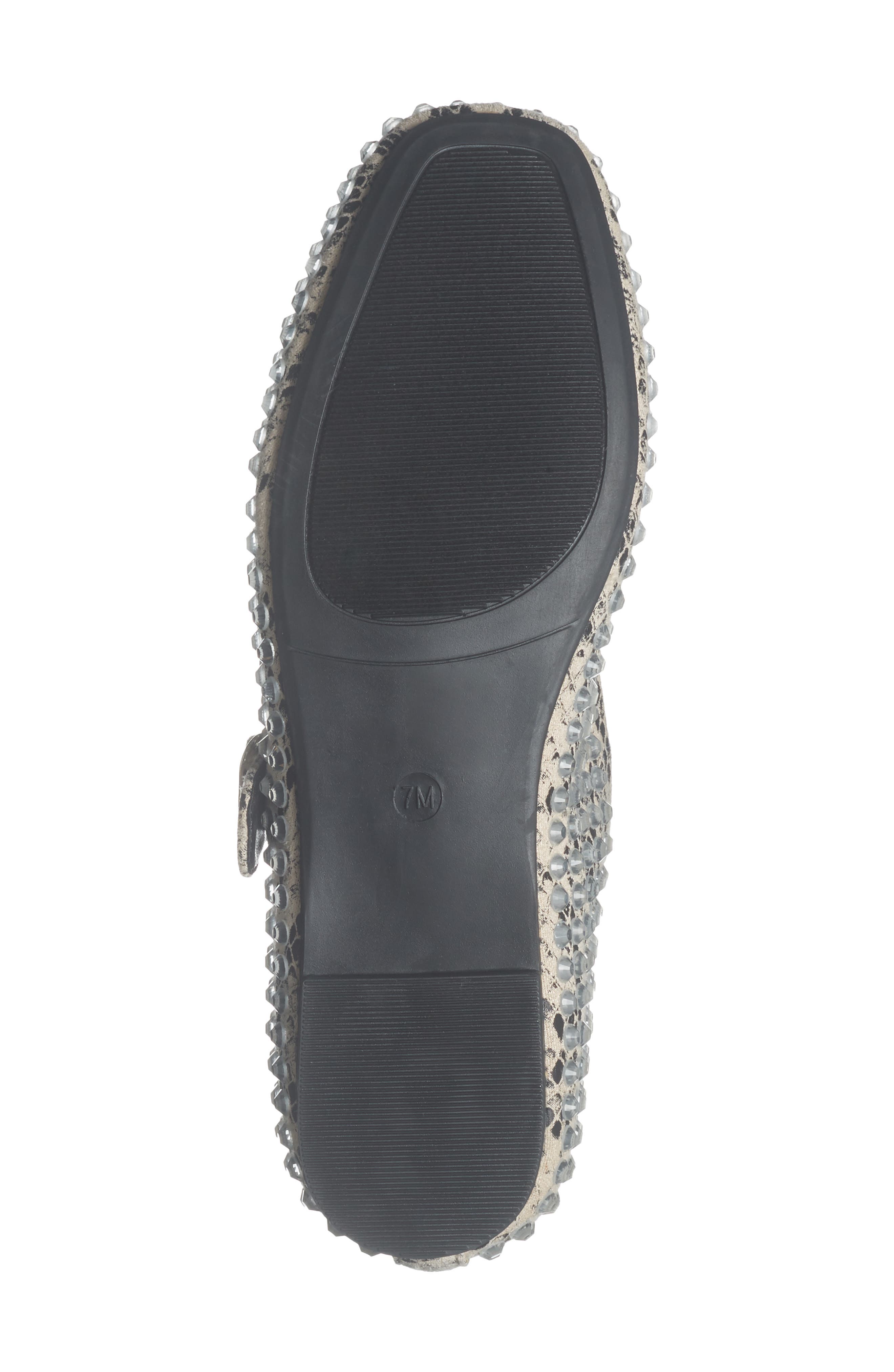 RACHEL Rachel Roy Crystal Embellished Mary Jane Flat, Alternate, color, Beige