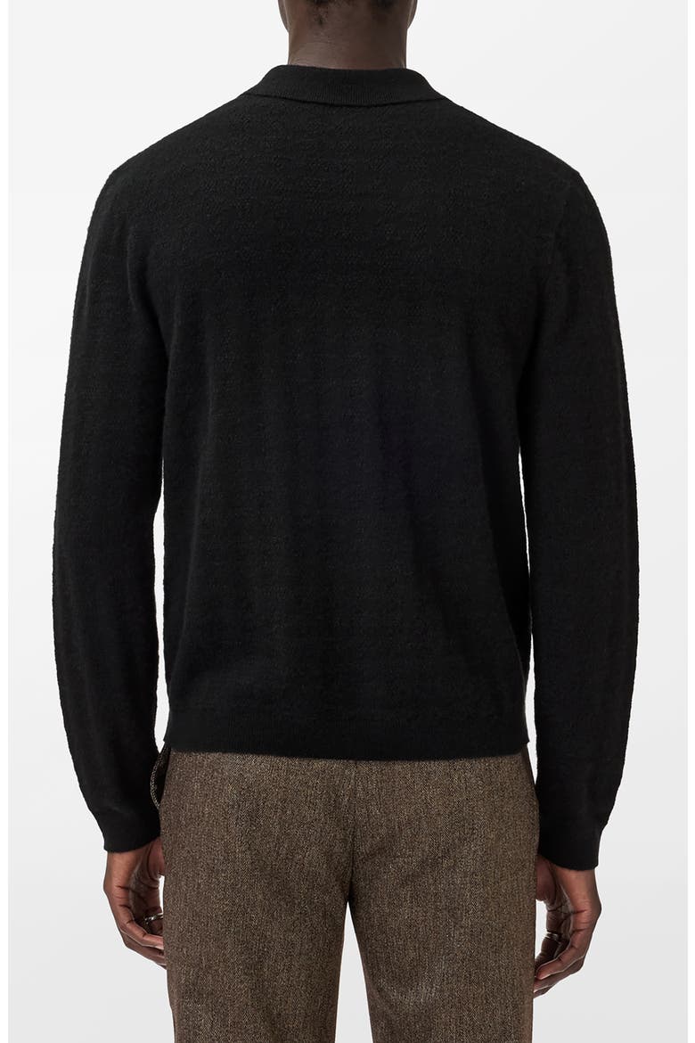 Macra Cashmere & Cotton Polo, Alternate, color, BLACK