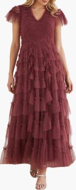 Needle & Thread Aviana V-Neck Gown