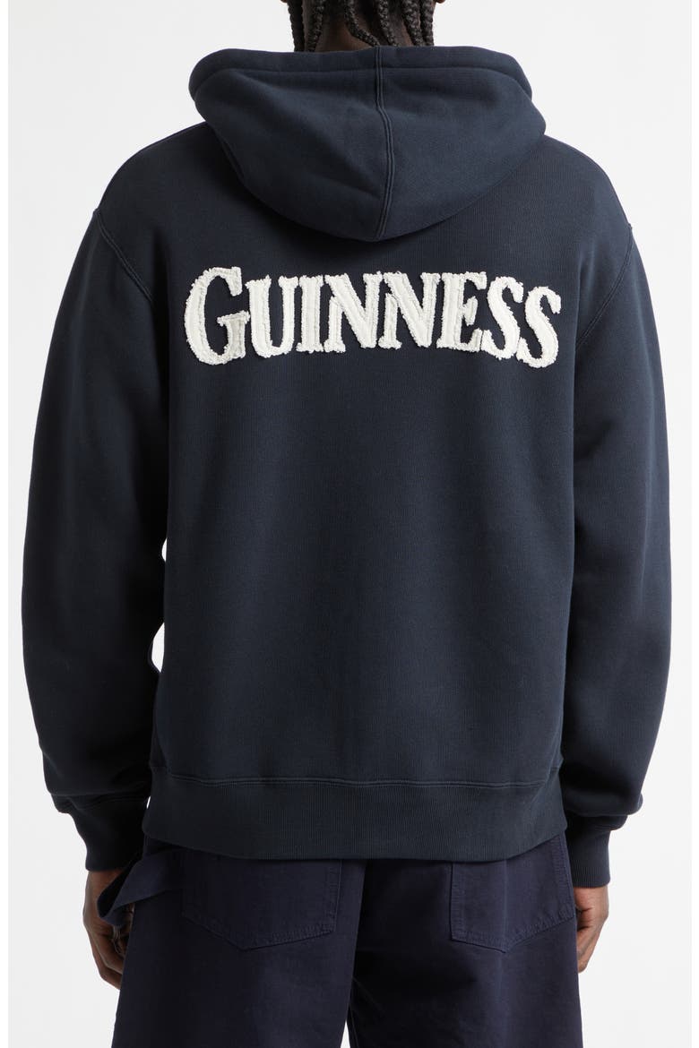 x Guinness French Terry Logo Hoodie, Alternate, color, WASHED BLACK