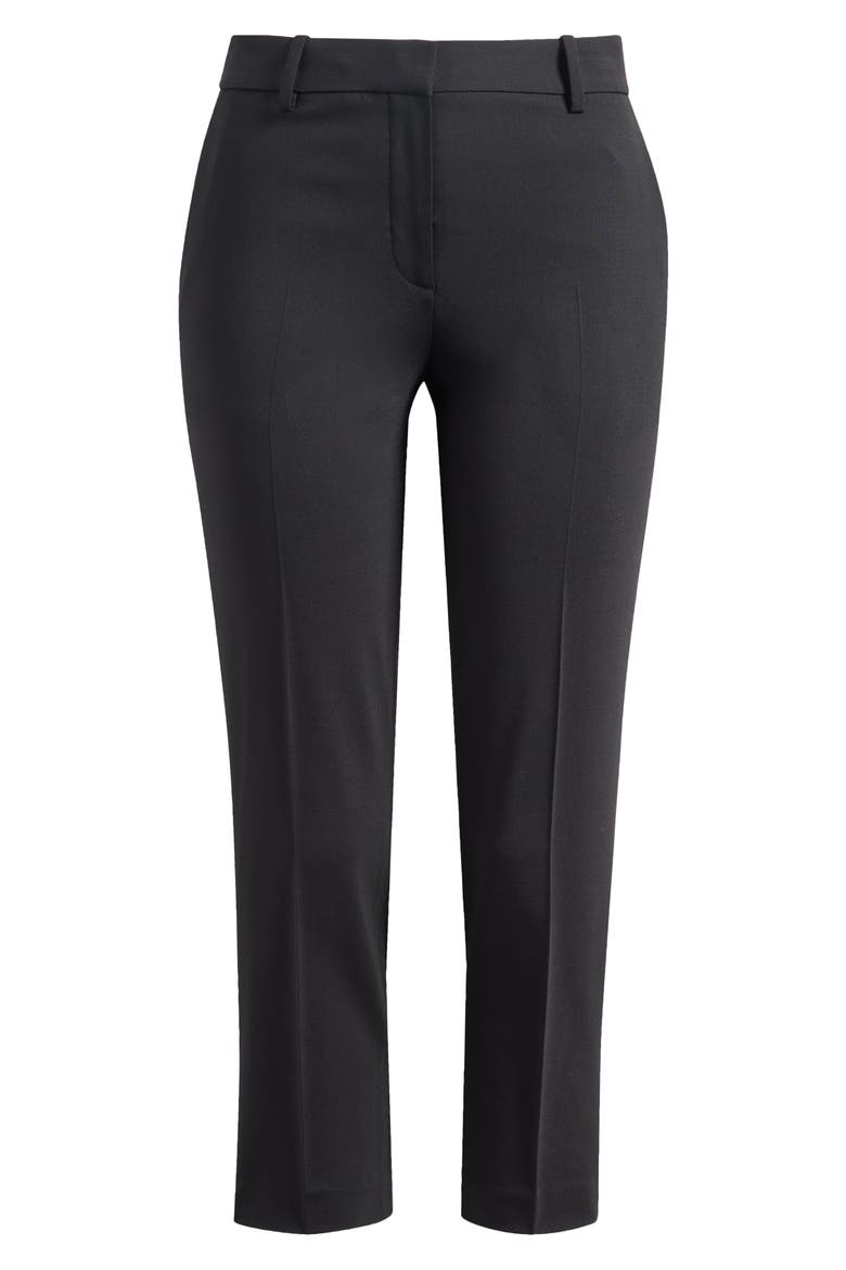 Treeca Wool Blend Crop Pants, Alternate, color, BLACK
