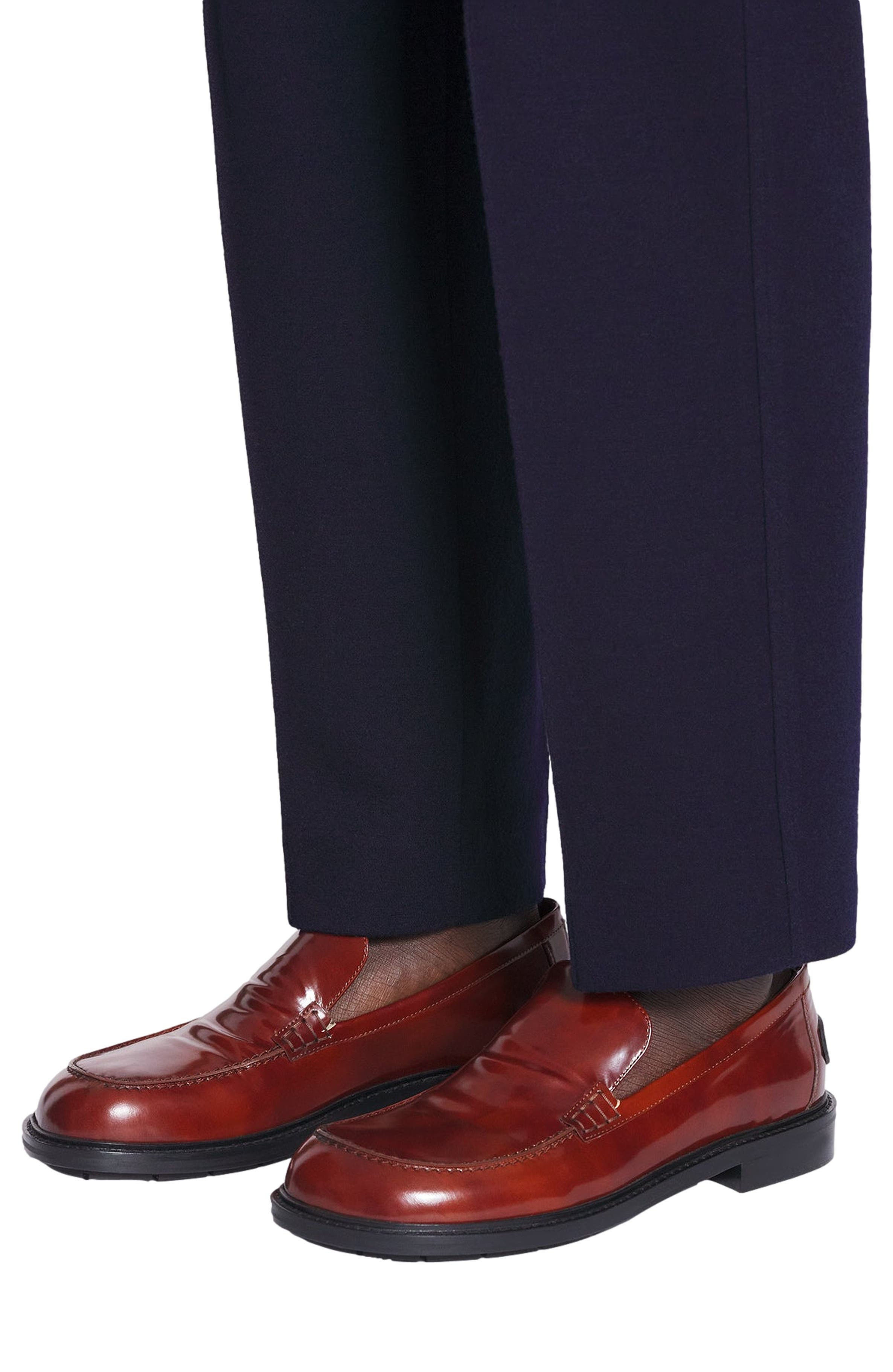 Lanvin SPINTO LOAFERS IN SMOOTH LEATHER, Alternate, color, 