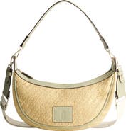 Tommy Bahama Logo Debossed Raffia Shoulder Bag