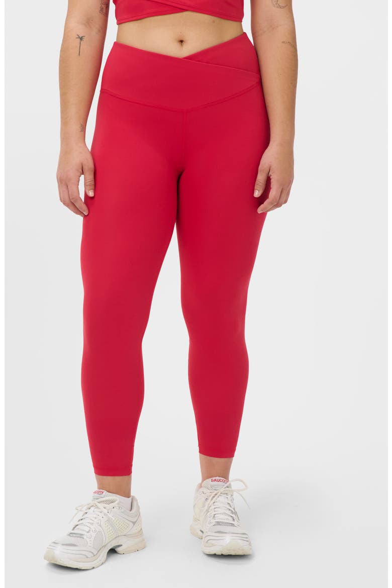 7/8 Wrap Waist Leggings, Main, color, CRIMSON RED