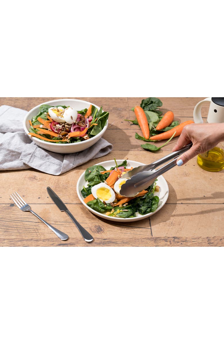 CUISIPRO 9.5 Inch Stainless Steel Locking Tongs, Alternate, color, Silver