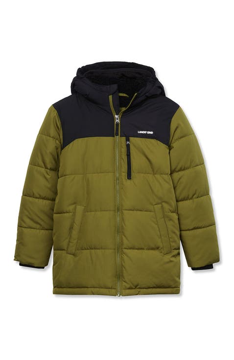 Boys Water Resistant High Pile Lined Coat