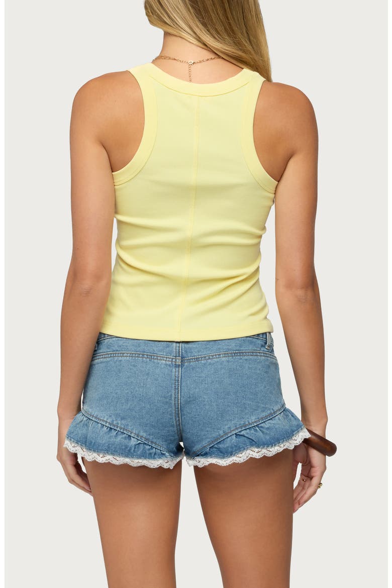 Harlowe Racerback Rib Tank, Alternate, color, YELLOW