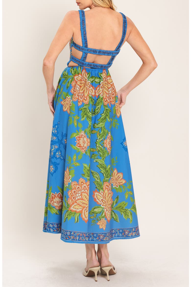Floral Cotton Sundress, Alternate, color, BLUE
