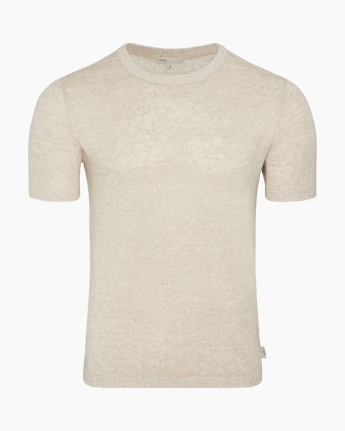 Onia Linen Knit Tee Shirt In Neutral