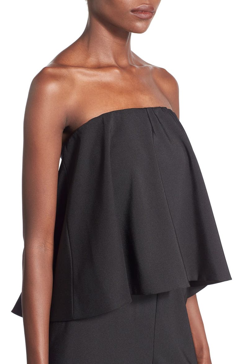 Strapless Overlay Jumpsuit, Alternate, color, BLACK