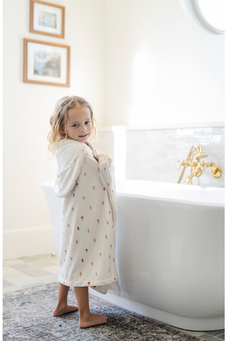 Minky Hooded Towel, Alternate, color, ICE CREAM