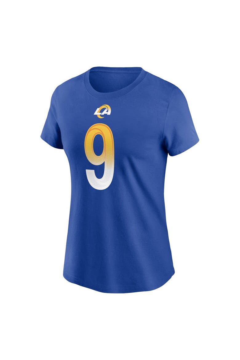 Women's Nike Matthew Stafford Royal Los Angeles Rams Name & Number T-Shirt, Alternate, color, Royal