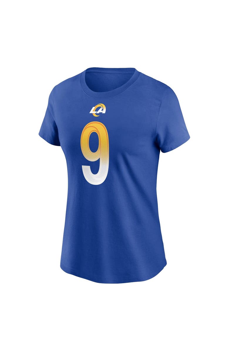 Nike Women's Nike Matthew Stafford Royal Los Angeles Rams Name & Number T-Shirt, Alternate, color, 