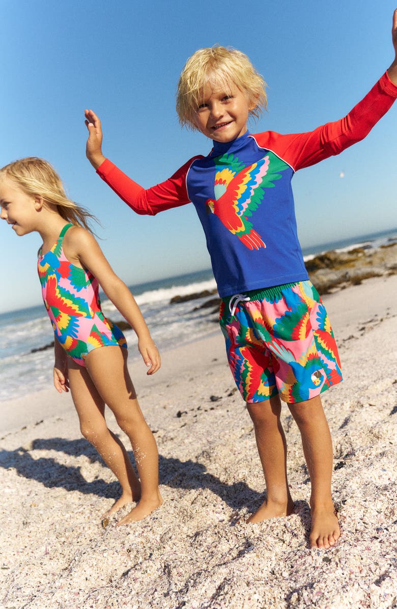 Mini Boden Kids' Sun Safe Colorblock Long Sleeve Rashguard, Alternate, color,