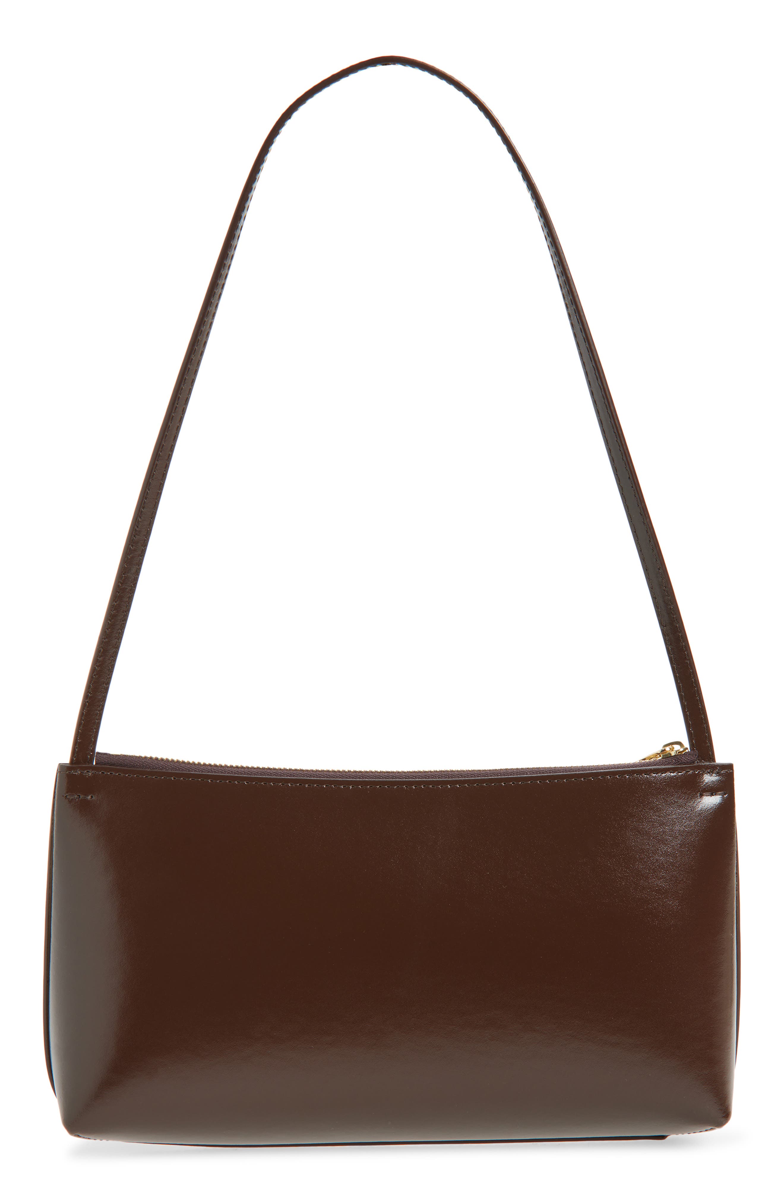 Gaia Leather Shoulder Bag, Alternate, color, CHOCOLATE/ WARM GREY