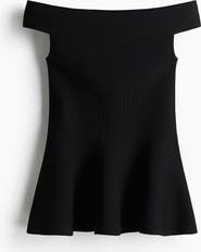 H&M Off-the-shoulder Peplum Top