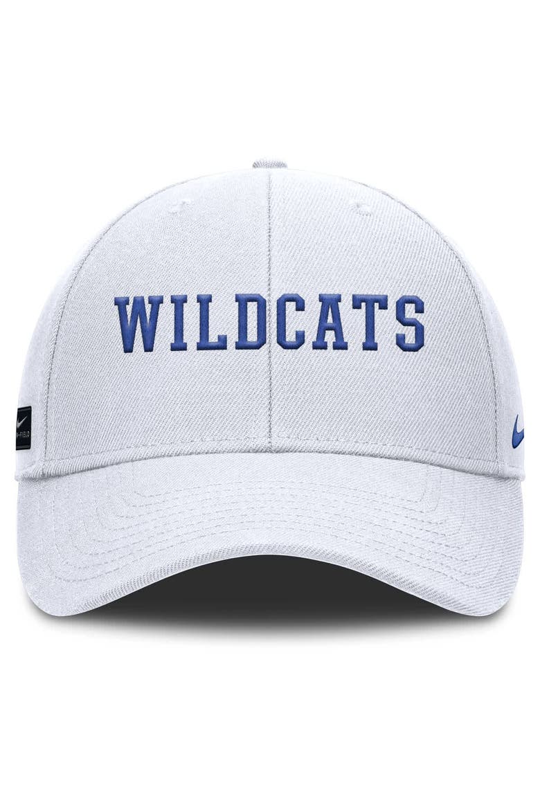 Men's Nike White Kentucky Wildcats 2025 On-Field Rise Performance Adjustable Hat, Alternate, color, White