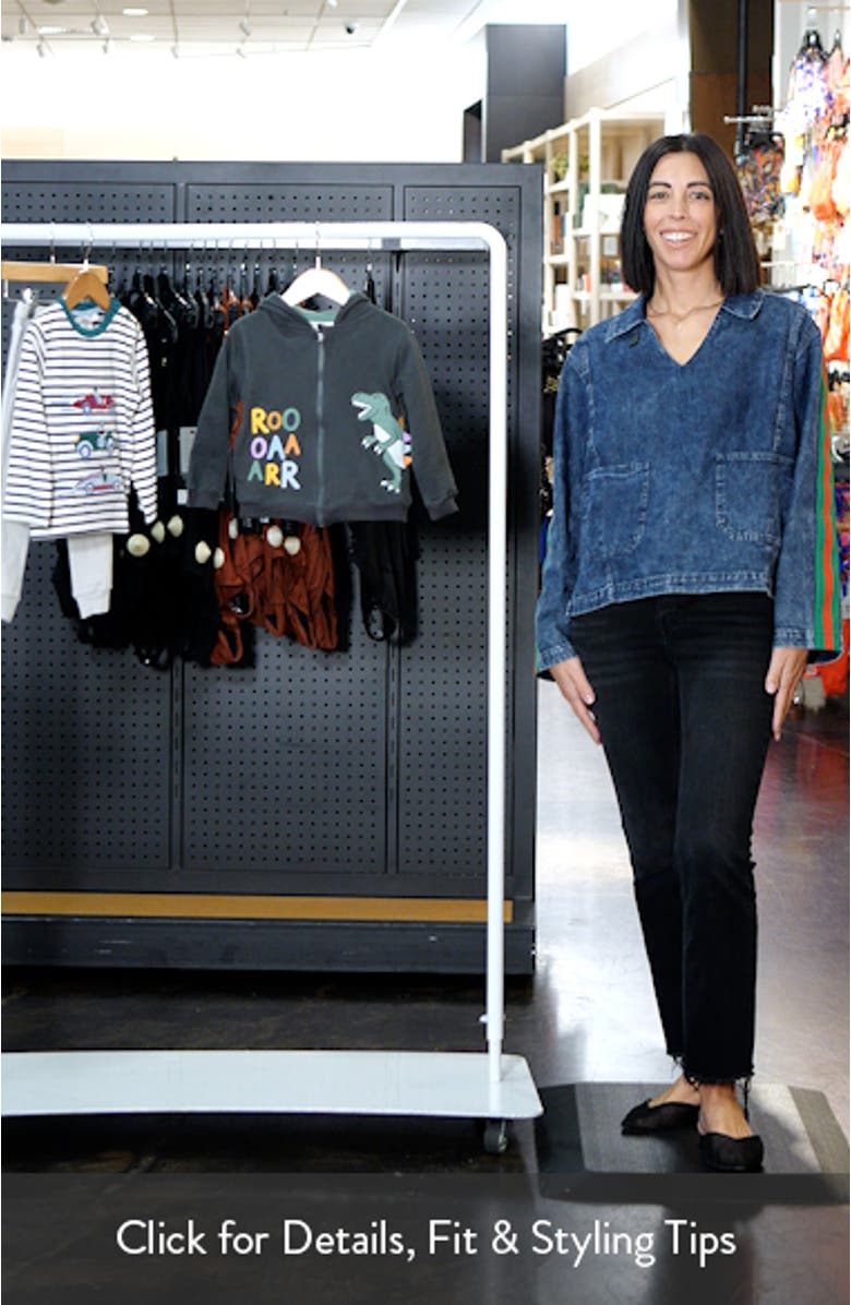 Kids' T-Rex Appliqué Reversible Cotton Zip-Up Hoodie, sales video thumbnail