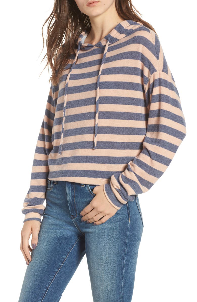 Chloe & Katie Stripe Brushed Hacci Hoodie, Main, color,