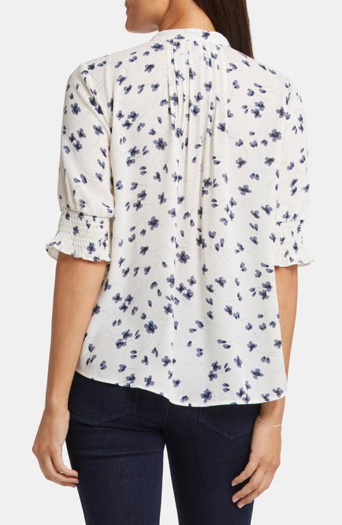 NYDJ NYDJ PLEATED PEASANT BLOUSE