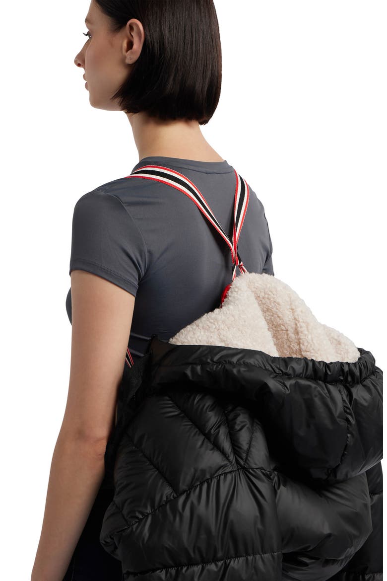 Admiral PU Coated Cropped Puffer Jacket, Alternate, color, BLACK
