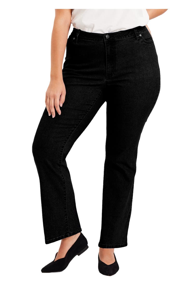 June + Vie Curvie Fit Bootcut Jeans, Main, color, Black