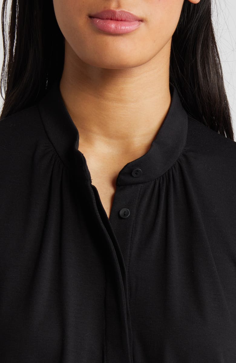 Eileen Fisher Cap Sleeve Top, Alternate, color, Black