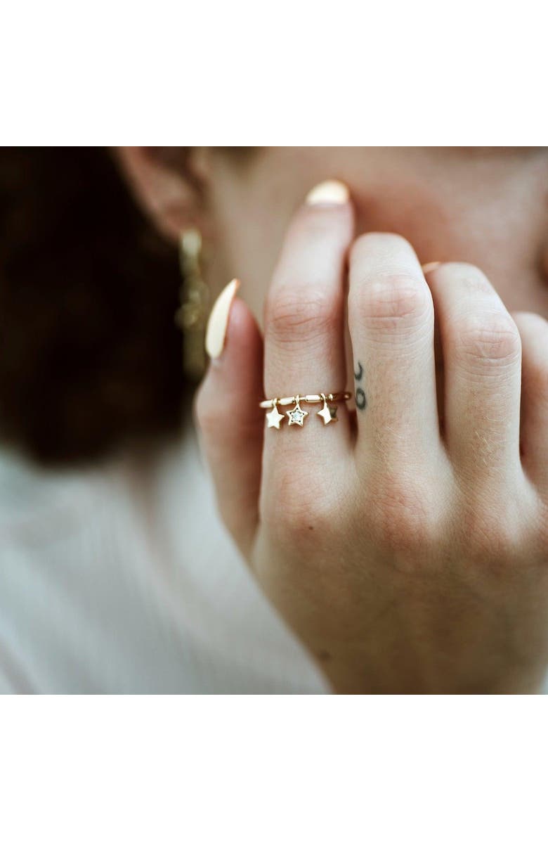 Ivy & Pearl Co. The Astor Starlight Charm Ring, Alternate, color, Gold