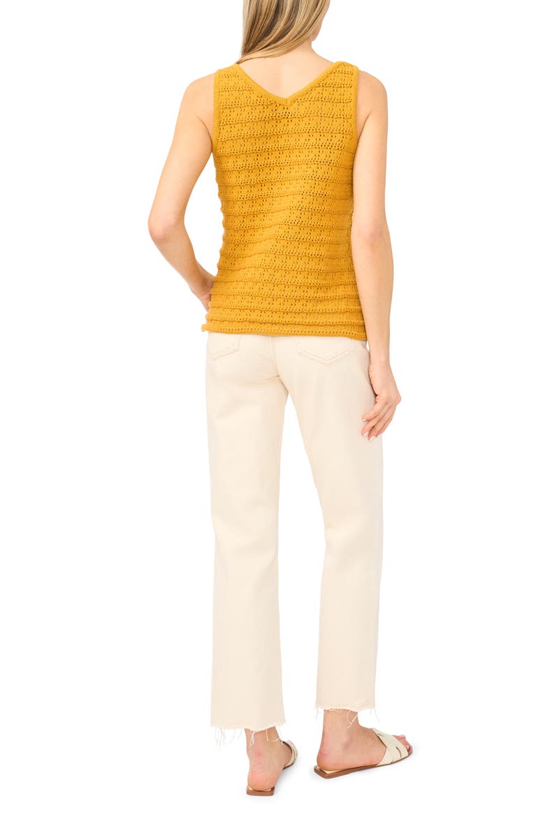 Openwork Sleeveless Sweater, Alternate, color, TAWNY