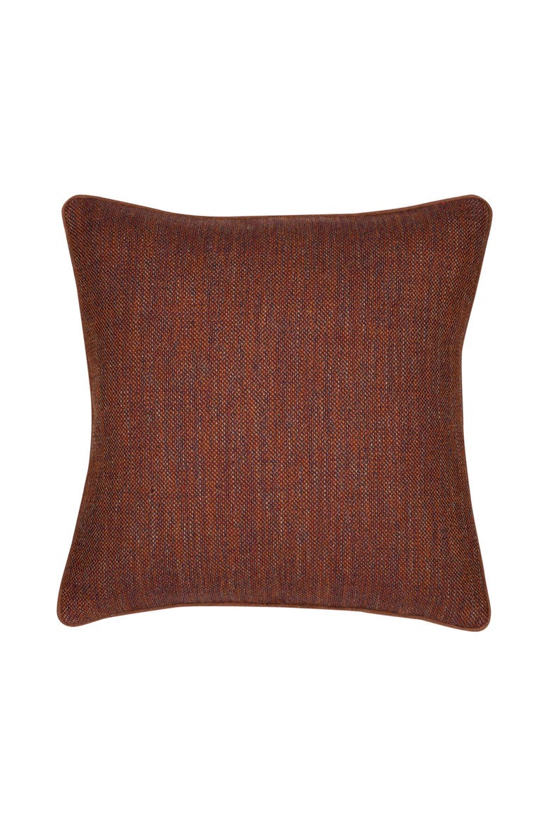 Ember Weave Earth-Toned Dimensional Indoor & Outdoor Woven Accent Pillow & Insert, Main, color, Ember