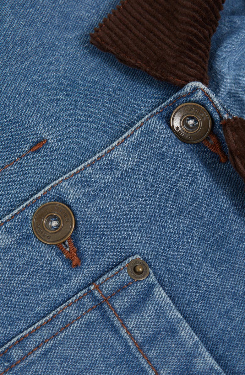 Reiss Kids' Herman Cotton Denim Chore Coat, Alternate, color, Mid Blue