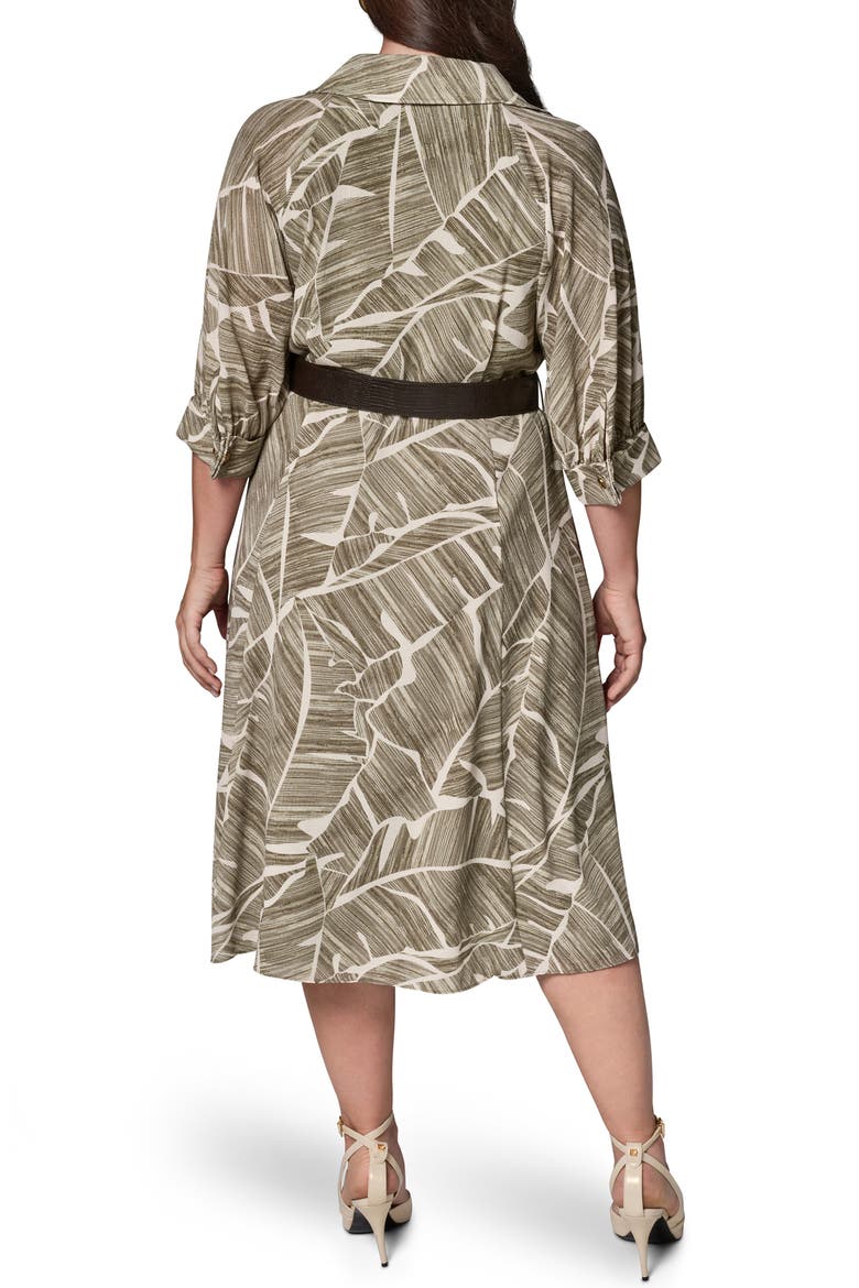 Printed Shirtdress, Alternate, color, LT OLIVE M