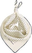 Lauren Ralph Lauren Polka Dot Square Silk Scarf