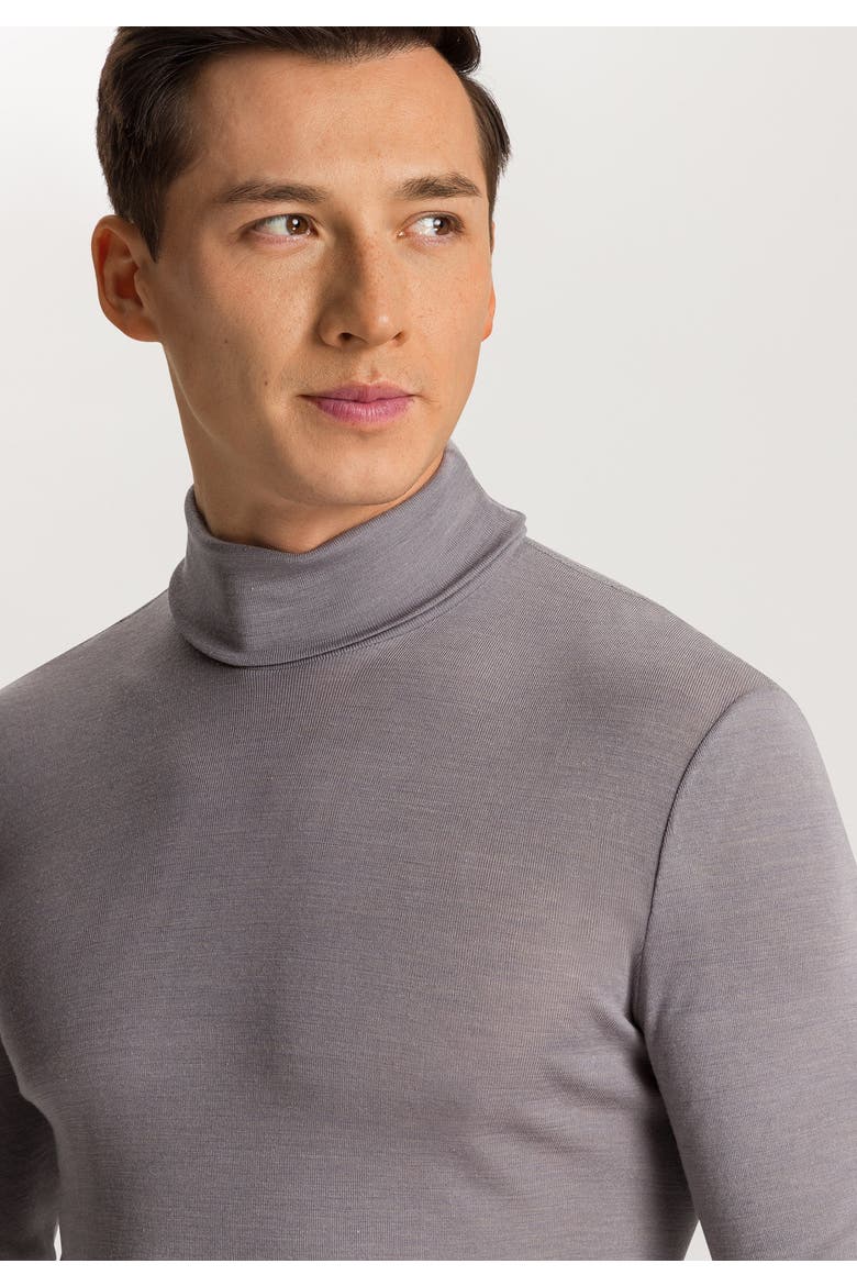 Woolen Silk Thermal Turtleneck, Alternate, color, Nordic Grey