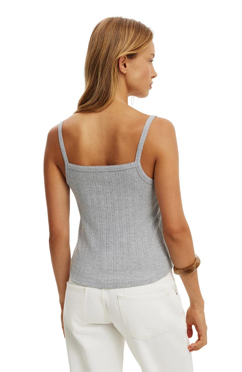 Cotton On Women's Henley Tank, Alternate, color, Grey Marle