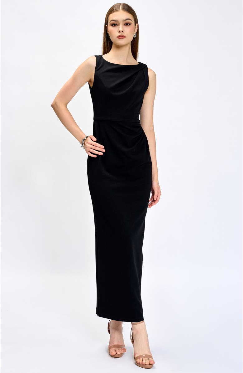 Bariano Livia High Neck Midaxi, Alternate, color, Black