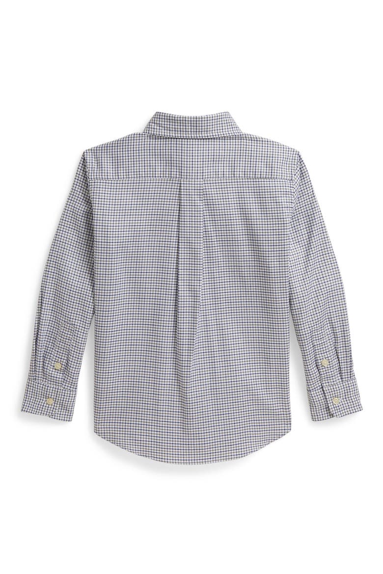 Kids' Performance Plaid Oxford Shirt, Alternate, color, 7372C WHITE OLIVE MULTI