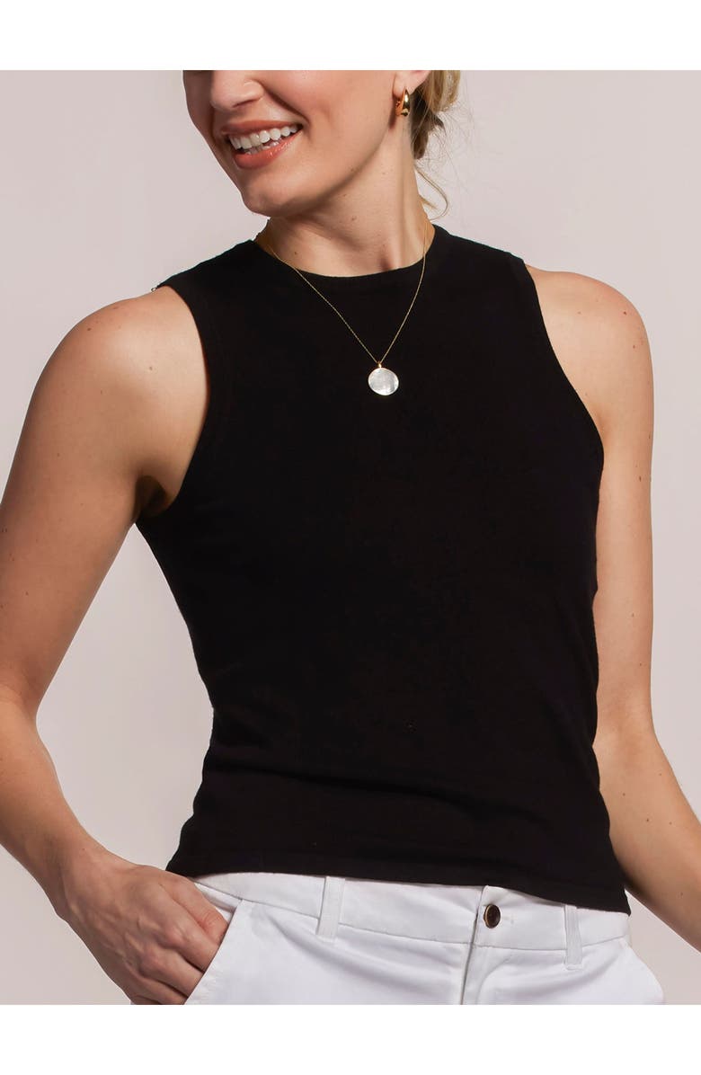 Tori Richard Sleek Knits Zhandra Tank, Alternate, color, Black