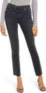 AG Mari High Waist Raw Hem Slim Straight Leg Jeans