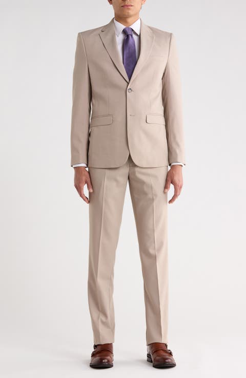 Solid Notch Lapel Suit