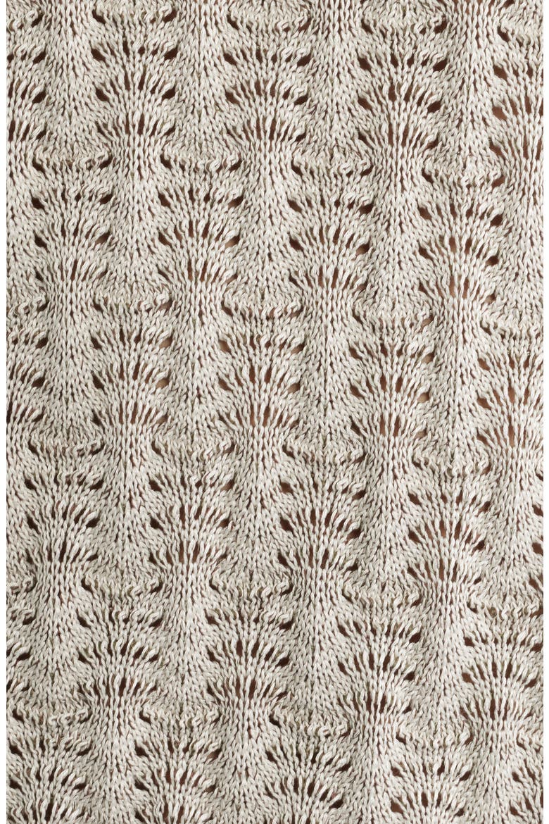 Cable Lace Stitch Pima Cotton Polo, Alternate, color, NATURAL