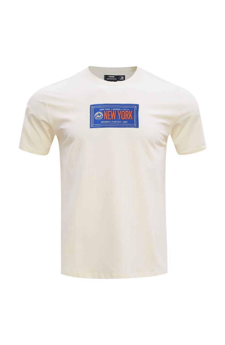 PRO STANDARD Men's Pro Standard Cream New York Mets Club Member Badge T-Shirt, Alternate, color, Cream