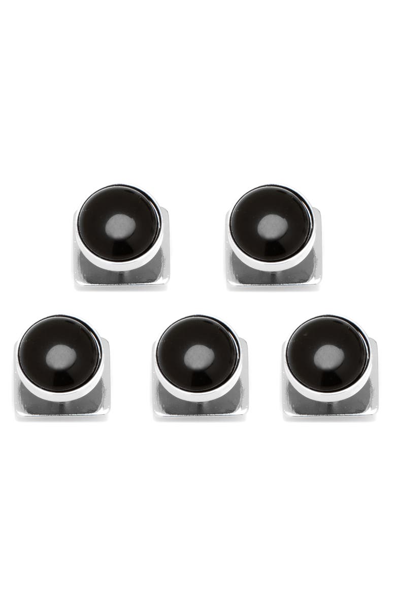 Cufflinks, Inc. Onyx Cuff Links & Studs Set, Alternate, color, Black