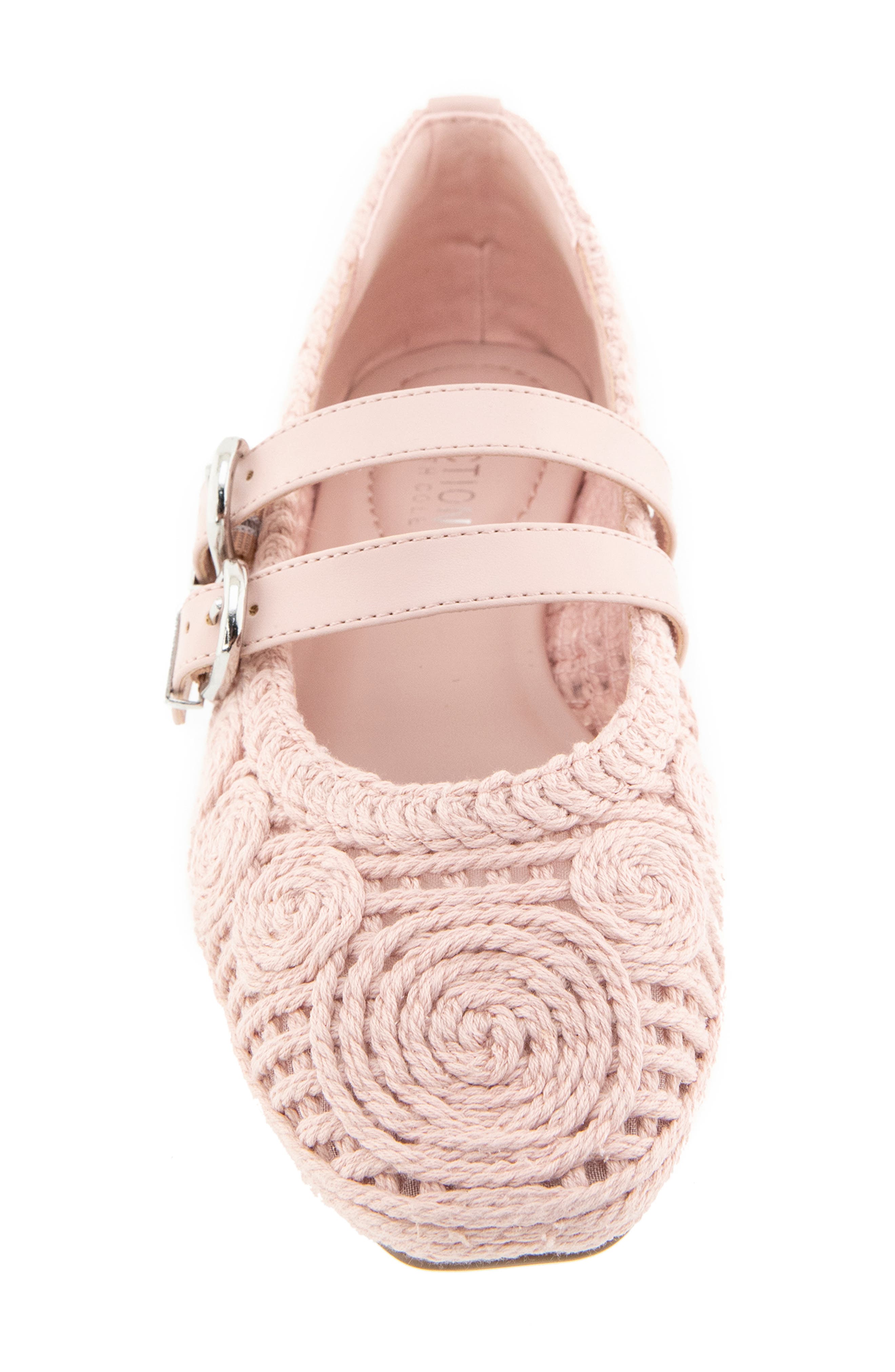 Malibu Crochet Flat, Alternate, color, ROSE SMOKE CROCHET