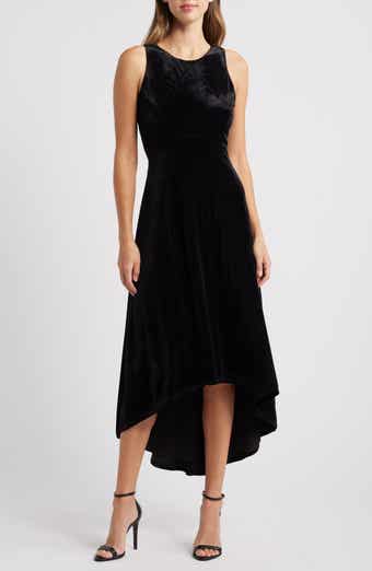 Halogen® Sleeveless High-Low Velvet Maxi Dress