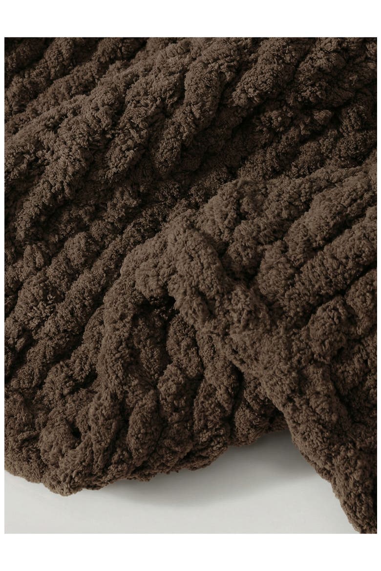 Snug Loose Knit Throw Blanket, Alternate, color, CHOCOLATE MARTINI