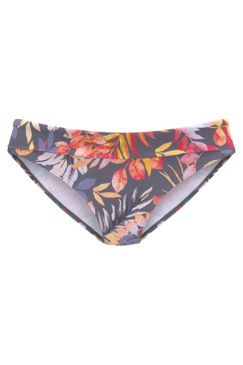 Fold Over Classic Bikini Bottom, Alternate, color, Grey Printed