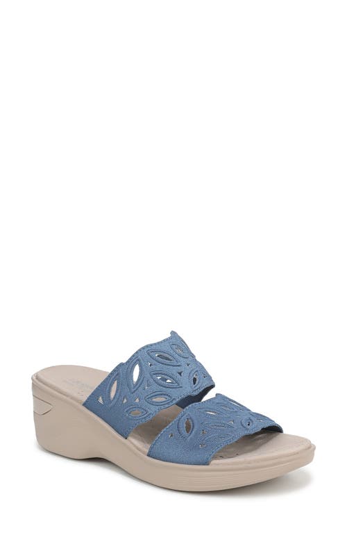 Lifestride Delight Platform Wedge Slide Sandal In Blue