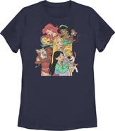 Disney Women's Disney Princess Pets Distressed  Graphic T-Shirt