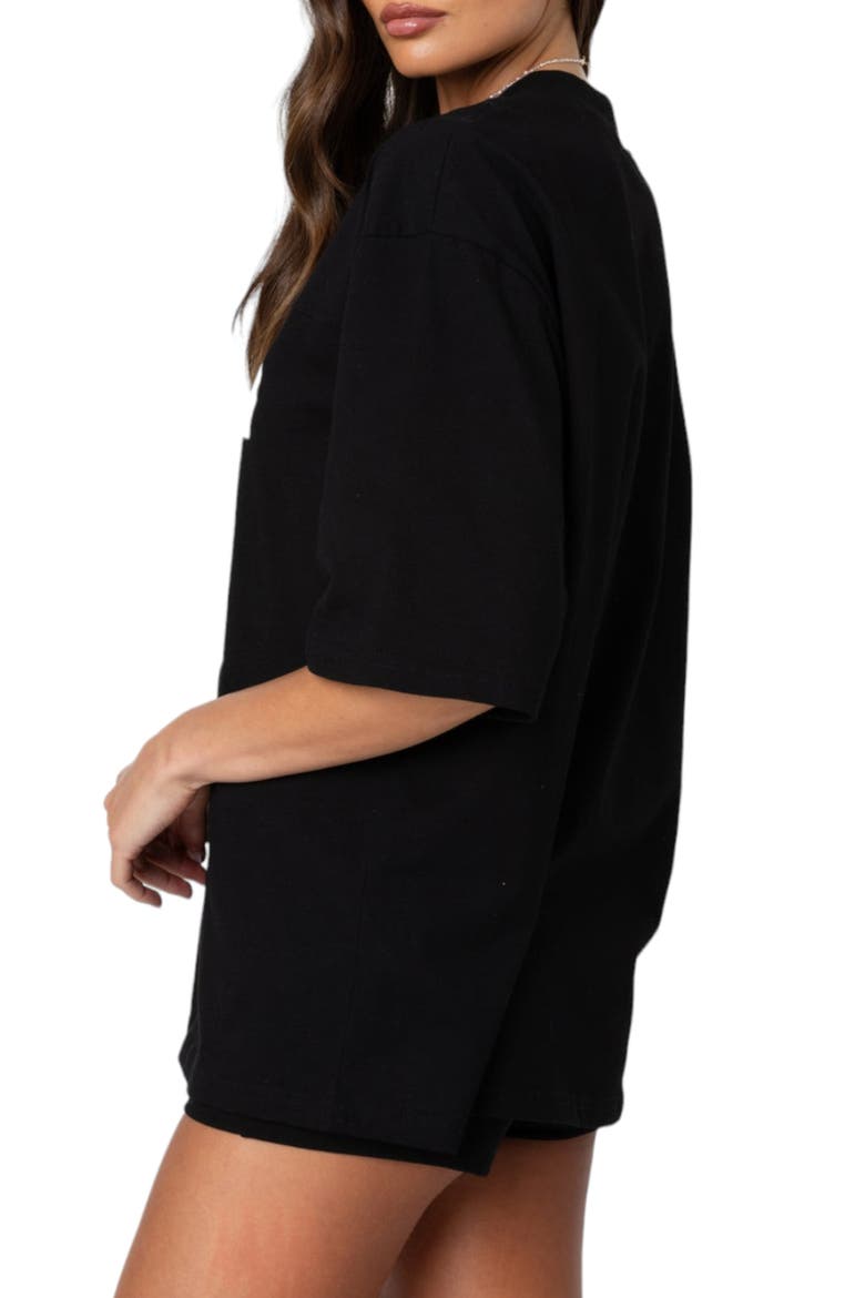 76 Oversize Cotton Graphic T-Shirt, Alternate, color, BLACK